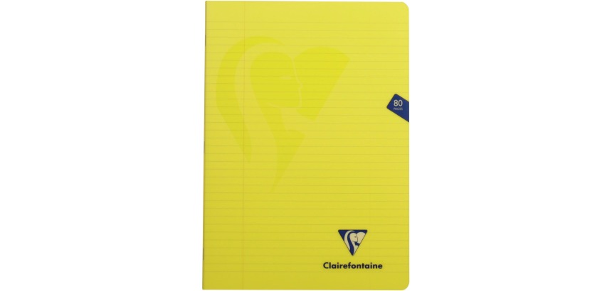 Clairefontaine schrift mimesys voor ft A4, 80 bladzijden, kaft in PP, gelijnd, geassorteerde kleuren