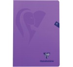 Clairefontaine cahier mimesys pour ft A4, 80 pages, couverture en PP, quadrillé 4 x 8, couleurs assorties