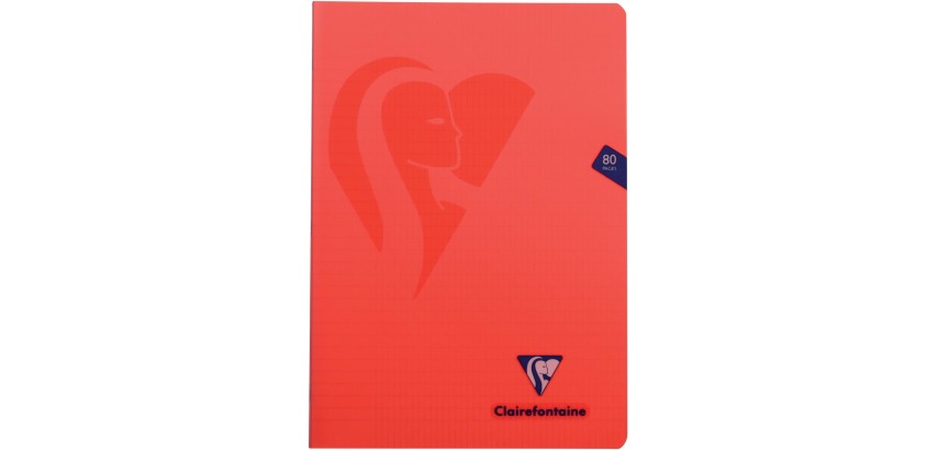Clairefontaine Mimesys Heft für A4, 80 Seiten, Umschlag aus PP, kariert 4 x 8, sortierte Farben