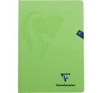 Clairefontaine cahier mimesys pour ft A4, 80 pages, couverture en PP, quadrillé 5 mm, couleurs assorties