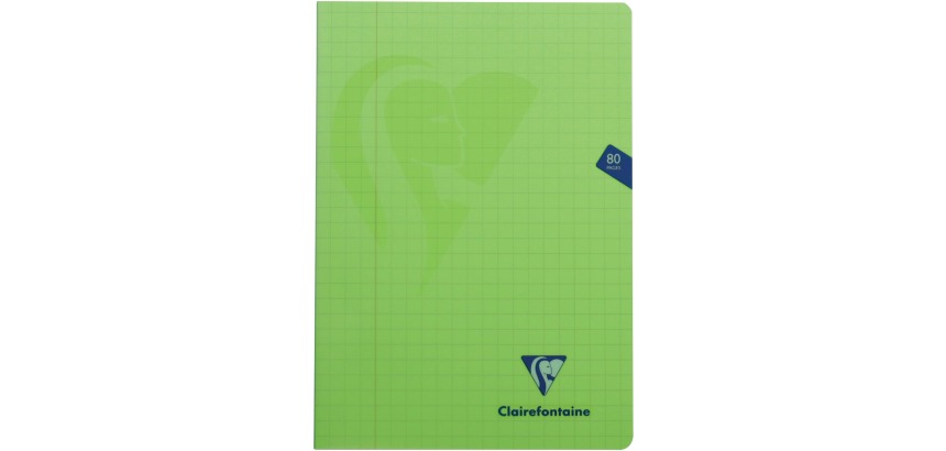 Clairefontaine Mimesys Heft für A4, 80 Seiten, Umschlag aus PP, 10 mm kariert, sortierte Farben