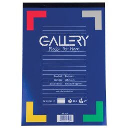 Gallery schrijfblok, ft A4, gelijnd, blok van 100 vel