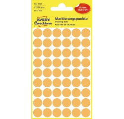 DE_ETIQ RONDE D12MM 270P OR CL