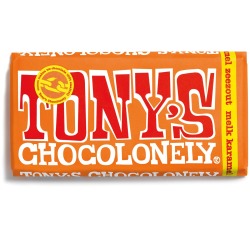 Chocolat Tony's Chocolonely lait caramel au sel marin tablette 180g