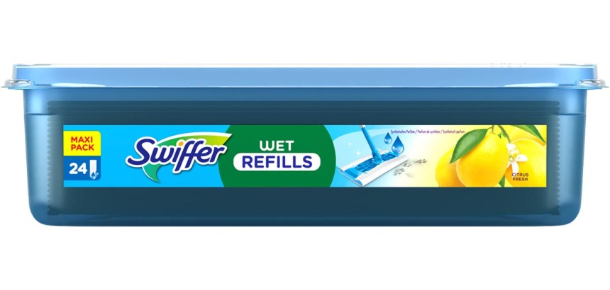 Swiffer Wet Floor Cloth Refills Lemon, pack of 24 pieces
