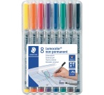 Staedtler Lumocolor 315, OHP marker, non-permanent, 1.0 mm, box of 8 pieces in assorted colors