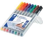 Staedtler Lumocolor 315, OHP marker, non-permanent, 1.0 mm, box of 8 pieces in assorted colors