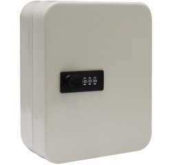 Armoire à clés avec serrure à combinaison, pour 20 clés, blanc