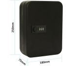 Sleutelkast met combinatieslot, voor 48 sleutels, zwart