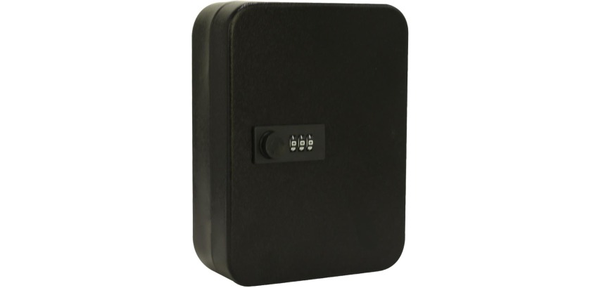 Key cabinet with combination lock, for 48 keys, black