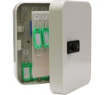 Key cabinet with combination lock, for 30 keys, white