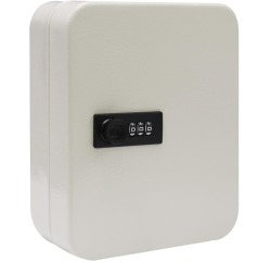 Armoire à clés avec serrure à combinaison, pour 30 clés, blanc