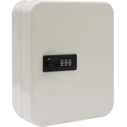 Sleutelkast met combinatieslot, voor 30 sleutels, wit