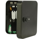 Armoire à clés avec serrure à combinaison, pour 30 clés, noir