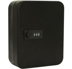 Armoire à clés avec serrure à combinaison, pour 30 clés, noir