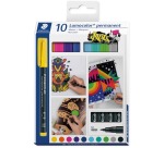 Staedtler Lumocoler 317, marqueur OHP, permanent, 1,0 mm, étui de 10 pièces en couleurs assorties