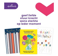 Carte de voeux Hallmark recharge 'Verjaardag' 12 cartes