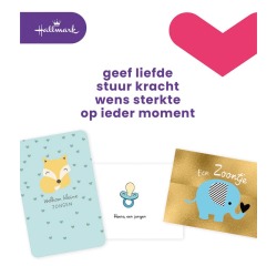Carte de voeux Hallmark recharge 'Geboorte zoon' 6 cartes