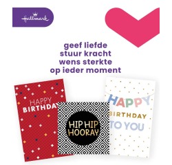 Cartes de voeux Hallmark recharge 'Birthday' 6 cartes