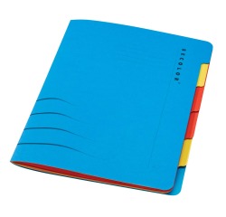 Trieur Secolor Sixtab 6 compartiments carton 100% recyclé 250g bleu