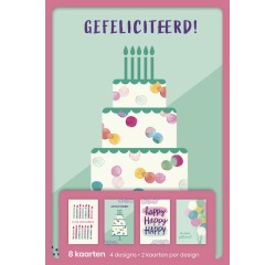 Hallmark cartes de souhaits, félicitations (NL), blister de 8 pièces