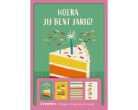 Hallmark cartes de souhaits, hoera c'est ton anniversaire (NL), blister de 8 pièces
