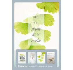 Hallmark cartes de souhaits, beaucoup de courage dans cette épreuve (NL), blister de 8 pièces