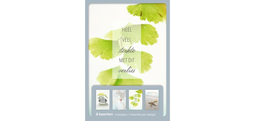 Hallmark cartes de souhaits, beaucoup de courage dans cette épreuve (NL), blister de 8 pièces