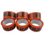 Fragile packing tape, ft 50 mm x 66 m, orange