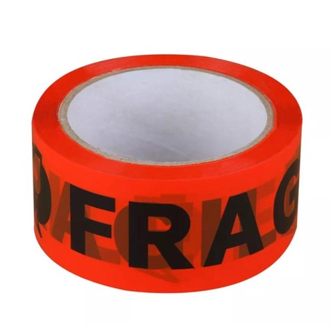Verpakkingstape fragile breekbaar, ft 50 mm x 66 m, oranje