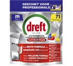 Dreft Pro Platinum Plus tablettes pour lave-vaisselle, Lemon, paquet de 71 capsules