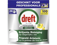 Dreft Pro Original dishwasher tablets, Lemon, pack of 100 capsules