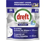 Dreft Pro Platinum tablettes pour lave-vaisselle, Regular, paquet de 81 capsules