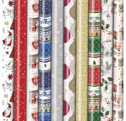 Papier cadeau Noël Präsenta, 70 cm x 2 m, couleurs assorties