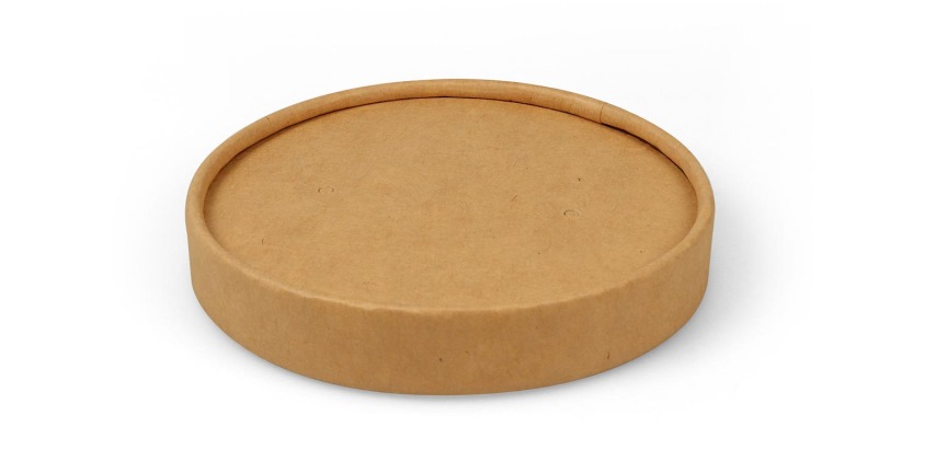 Couvercle récipient à soupe IEZZY Ø98mm kraft 25 pièces