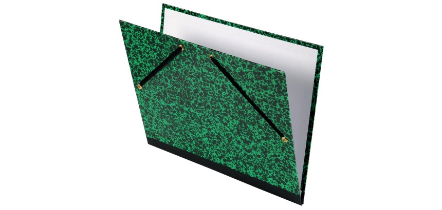 Canson Studio Annonay Zeichenmappe mit Gummibandverschluss 370x520mm grün