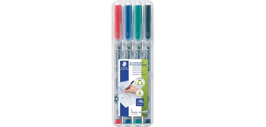 Feutre Staedtler Lumocolor 311 non permanent S 4 pièces assorti