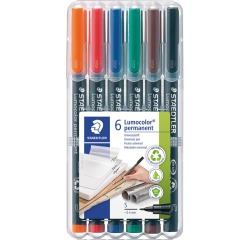 Staedtler Lumocolor 313 Permanent Marker SF 6 Assorted Pieces
