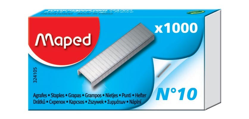 Maped staples No. 10, box of 1,000 staples