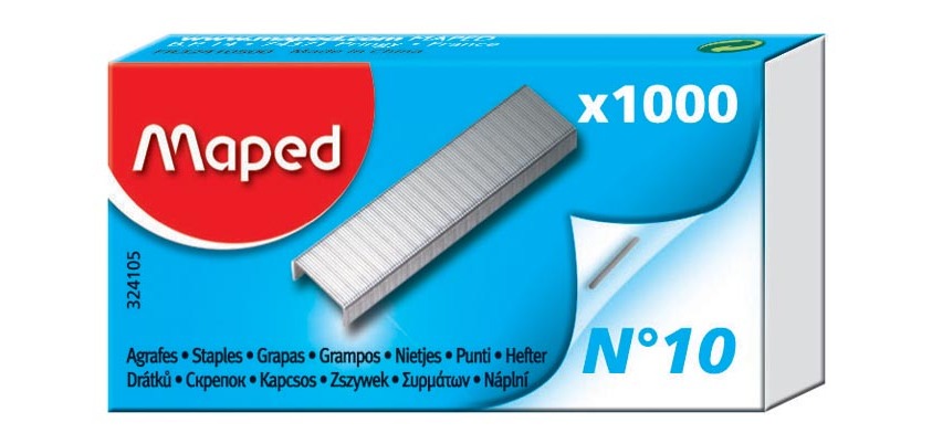 Maped agrafes n° 10, boîte de 1.000 agrafes