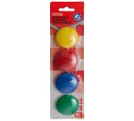 OFFICE magnets, 40 mm, assorted colors, pack of 4 pieces