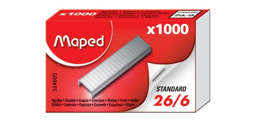 Maped agrafes 26/6, boîte de 1.000 agrafes