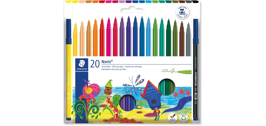 Staedtler Viltstift Noris 326, 20 feutres en pochette étui cartonné
