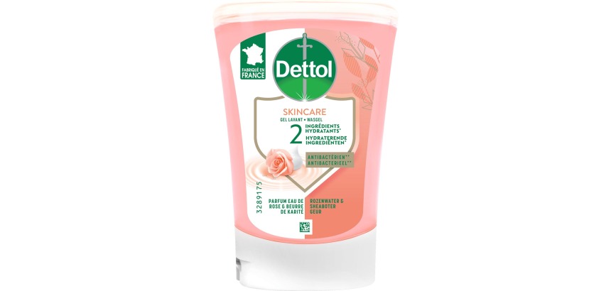 Dettol No Touch savon mains Nourish, eau de rose et beurre de karité, recharge de 250 ml