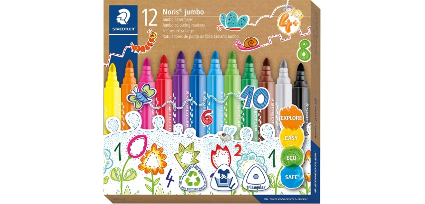 Staedtler Noris feutres 328 JUMBO, 12 feutres