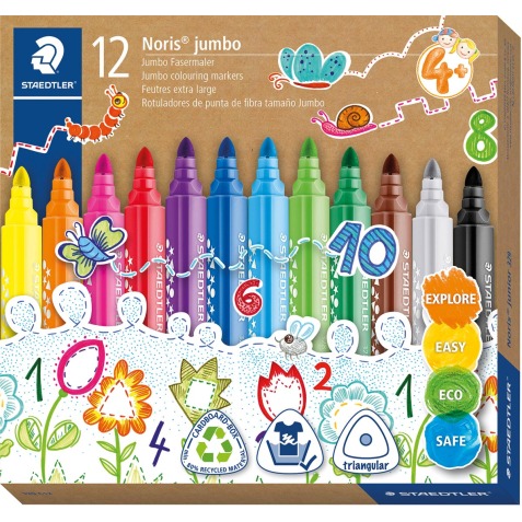 Staedtler Viltstift Noris 328 JUMBO, 12 stiften