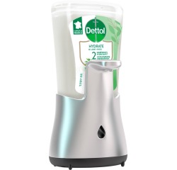 Distributeur savon mains Dettol Hydrating No Touch Kit avec savon 250ml