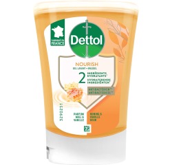 Dettol No Touch savon mains Extra Care, miel et vanille, recharge de 250 ml
