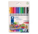 Staedtler feutre Noris Club, couleurs assorties, étui de 12 pièces