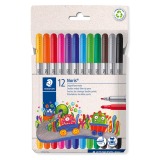 Staedtler feutre Noris Club, couleurs assorties, étui de 12 pièces